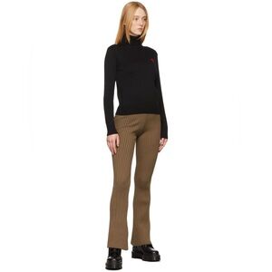 AMI Alexandre Mattiussi brown ribbed trousers